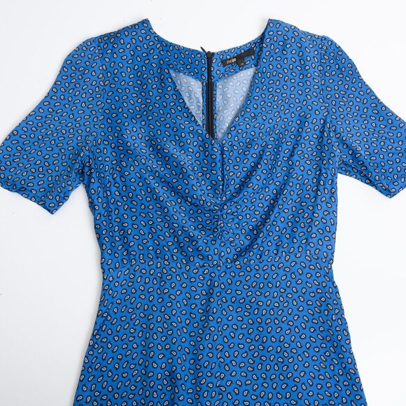 Maje Satin Romper Blue Paisley Ilona Playsuit Size EU 36 - Picture 4 of 16